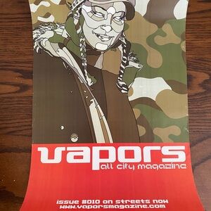 Vintage Vapors magazine promo poster Kaws Futura 2000 doze green Barry McGee FTC